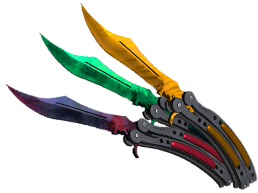 Butterfly Knife - Tous les skins + Animations
